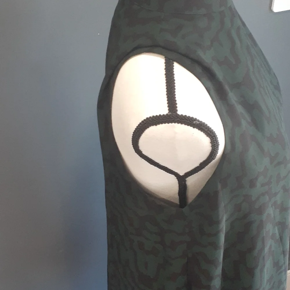BB DAKOTA green Babydoll Dress Sz M - Picture 4 of 14